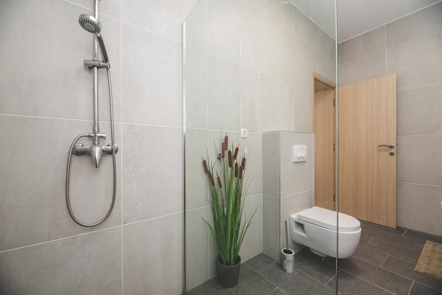 Moderní koupelna se sprchovým koutem