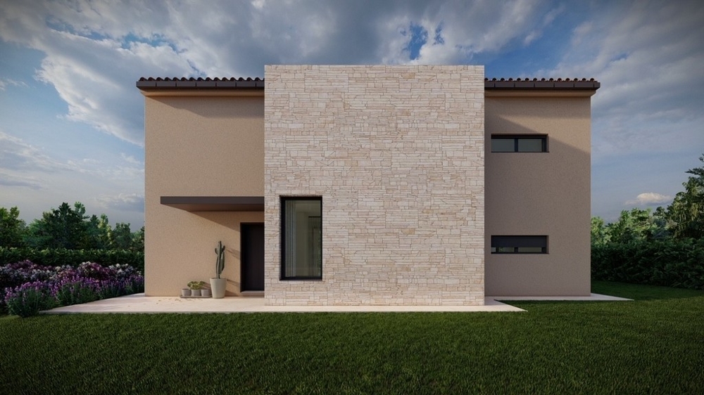 Zadní část nemovitosti H3578 na Istrii.