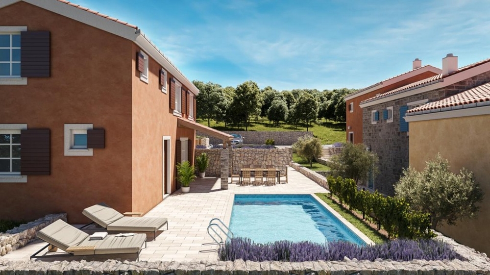 Bazénová část s lehátky - 3D