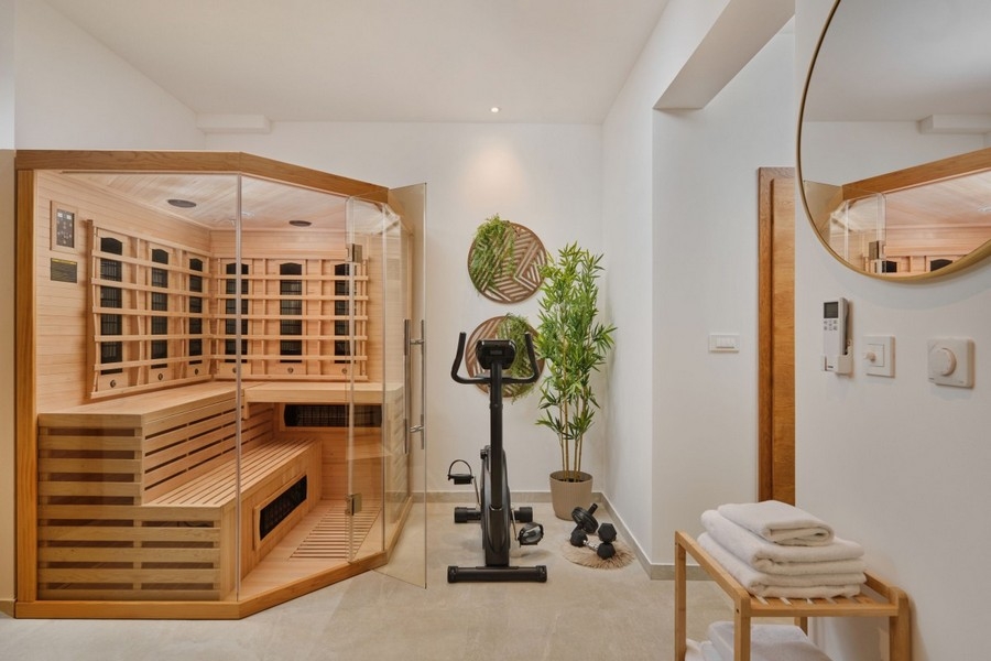Sauna a fitness zóna