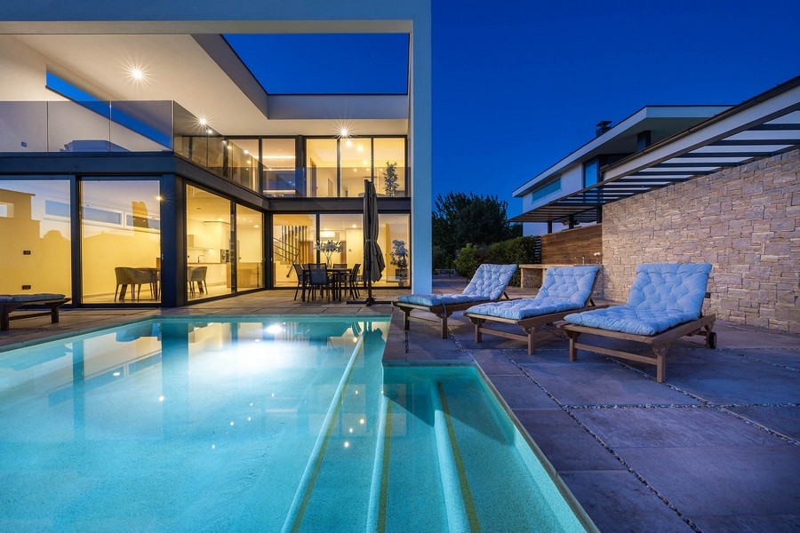 Moderní vily s výhledem na moře v Chorvatsku - Ostrov Krk - koupit - Panorama Scouting.